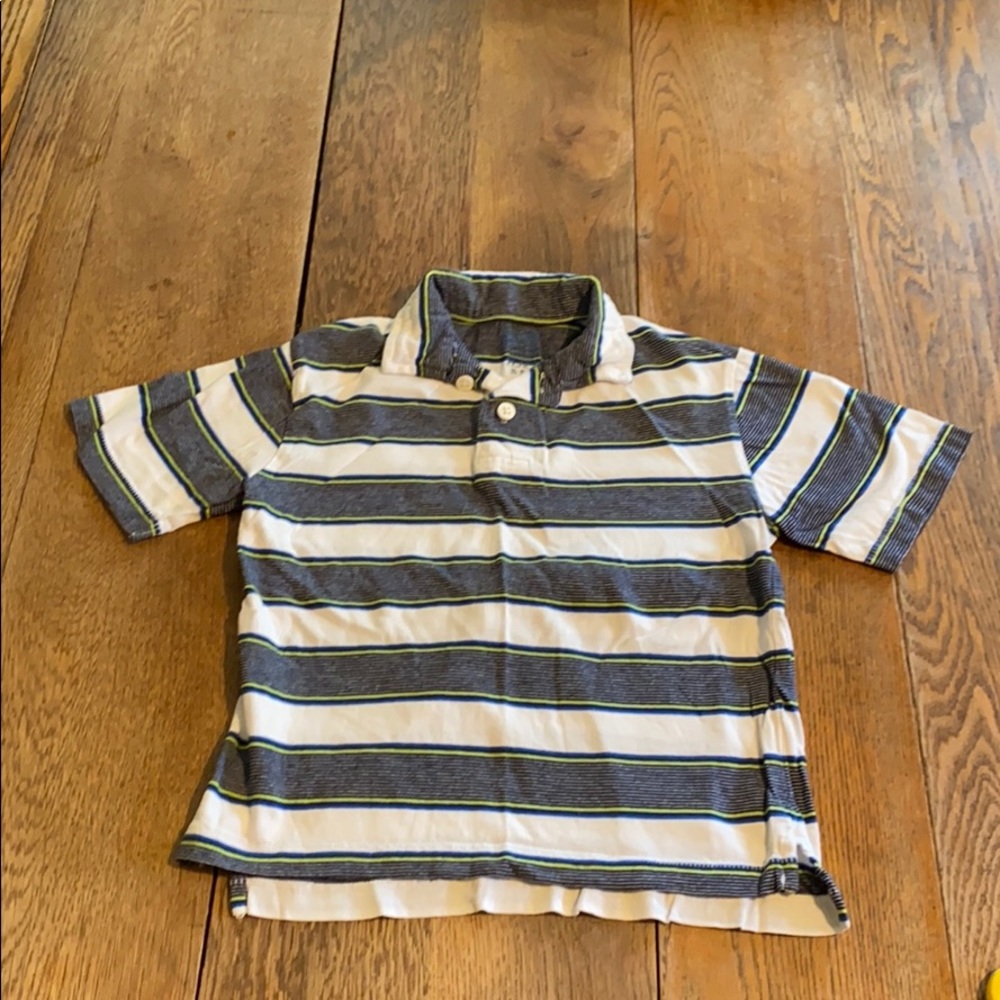 Children’s Place striped polo, collar tee